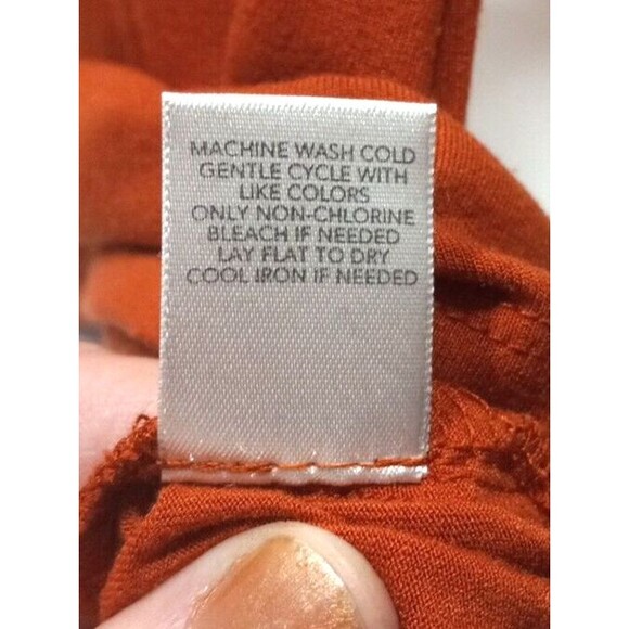 christopher & banks long sleeve women's Small Rust long sleeve Tee Shirt Tunic - Picture 8 of 8